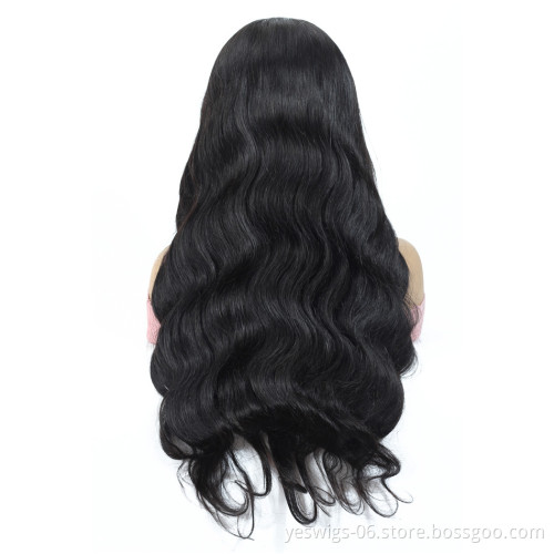 360 Lace Body Wave Brazilian Human Hair Wig Wholesale Price, 100% Virgin Brazilian Body Wave Remy Hair Wig Natural Color